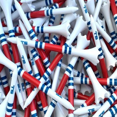 TRUESTRIKE Premium USA Golf Tees 3" or 2" Durable Plastic Performance Tees (100 Pack) Made in USA Bulk Value Pack - Patriot 3 1/4