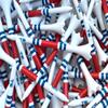 TRUESTRIKE Premium USA Golf Tees  3" or 2" Durable Plastic Performance Tees (100 Pack)  Made in USA  Bulk Value Pack - Patriot 3 1/4 view 1