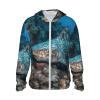 WSOIHFEC Men's UPF 50+ Sun Protection Hoodie Jacket Lightweight Long Sleeve Camouflage Shark Sea Sun Shirt Hiking Rash Guards Medium view 1