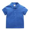 Baby Kids Boy Girl Solid Casual Short Sleeve Shirt Pullover Tops Cute Shirts Boys Dance Shirt (Blue, 18-24 Months) view 1