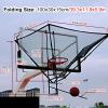 KJLYLPP Hanging Basketball Rebounder Attachment, Foldable Basketball Shot Returner Net for Hoop, Gift for Basketball Lovers view 2