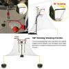 KJLYLPP Indoor/Outdoor Basketball Return System Basketball Shot Return NET 4.8mX4.8m, Polyester Net Shooting Practice Aid, with and Adjustable Support Bars view 2