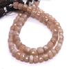 AAA Quality Natural Brown Moonstone 8mm Cube Beads Faceted Cut Loose Gemstone Beads for Jewelry Making | Brown Moonstone 8mm Box Beads| Natural Brown Moonstone Briolettes Beads 8 inch 1 Strand view 4