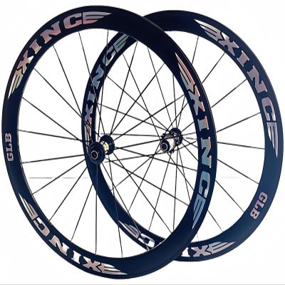 700C Road Bike Wheel Set 50Mm Aluminum Alloy Rims for 8 9 10 11 Speed Cassette C/V Brake Bike Wheels 24H Straight Pull Spokes Quick Release 100/130MM Hub Black,700C/50MM