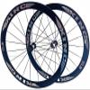 700C Road Bike Wheel Set 50Mm Aluminum Alloy Rims for 8 9 10 11 Speed Cassette C/V Brake Bike Wheels 24H Straight Pull Spokes Quick Release 100/130MM Hub Black,700C/50MM view 1