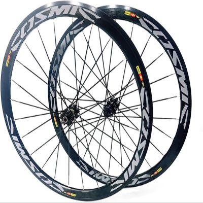 700C Aluminum Alloy Road Bike Wheelset 40/50 Mm Rim Quick Release 100/135Mm Road Bike Wheels 20H Disc Brake Hub for 8-9-10-11 Speed Black,700C/40MM