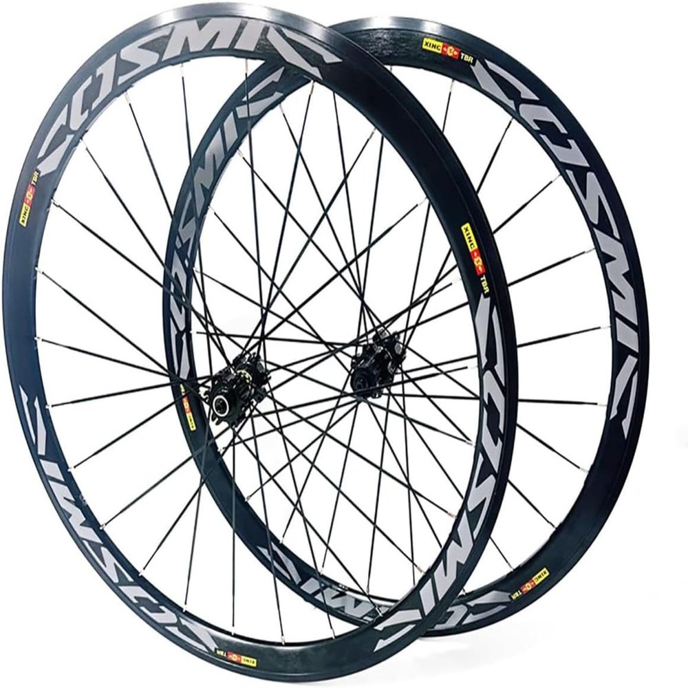 700C Aluminum Alloy Road Bike Wheelset 40/50 Mm Rim Quick Release 100/135Mm Road Bike Wheels 20H Disc Brake Hub for 8-9-10-11 Speed Black,700C/40MM