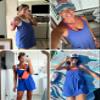 LTSCNRM Women's Hot Shot Mini Dress Athletic Sleeveless Summer Built-in Shorts V Neck Spaghetti Straps Workout Sundress(Kleinblue-M) view 4