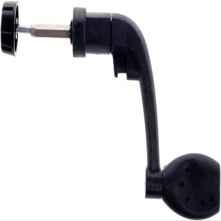 Black Universal Plastic Power Hhandle, Black Fishing Spinning Reel Handle, Folding Rotary Replacement Parts, Plastic Fishing Reel Power Handle Crank Arm Spinning Reel