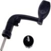 Black Universal Plastic Power Hhandle, Black Fishing Spinning Reel Handle, Folding Rotary Replacement Parts, Plastic Fishing Reel Power Handle Crank Arm Spinning Reel view 3