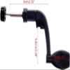 Black Universal Plastic Power Hhandle, Black Fishing Spinning Reel Handle, Folding Rotary Replacement Parts, Plastic Fishing Reel Power Handle Crank Arm Spinning Reel view 4