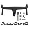 AGSDGAWD Road Bike Handlebars, Full Carbon Fibre Integrated Drop Bar 28.6 Inner Routing Bent Handle Bar with Bike Computer Holder Handlebar(440-100mm) view 1
