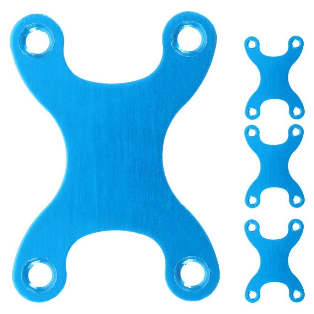 HANABASS 4pcs Aluminum Skateboard Bridge Gasket Support for Skateboard Trucks Prevents Screw Sinking for Beginners and Professionals Corner Design