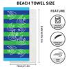 Microfiber Lightweight Thin Beach Towel Sand Free Quick Dry Super Absorbent Large Towels 55.1x27.5in Swimming Pool Camping Beach Printed Bath Towel (003) view 2