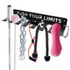 Home Gym Accessories Organization Storage Rack Equipment For Home 8 Hook Wall Hanger Display Gear Barbells Resistance Bands Jump Ropes Lifting Belt Hanger Accessories Hardware Included (Push Your Limits) view 1