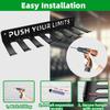 Home Gym Accessories Organization Storage Rack Equipment For Home 8 Hook Wall Hanger Display Gear Barbells Resistance Bands Jump Ropes Lifting Belt Hanger Accessories Hardware Included (Push Your Limits) view 2