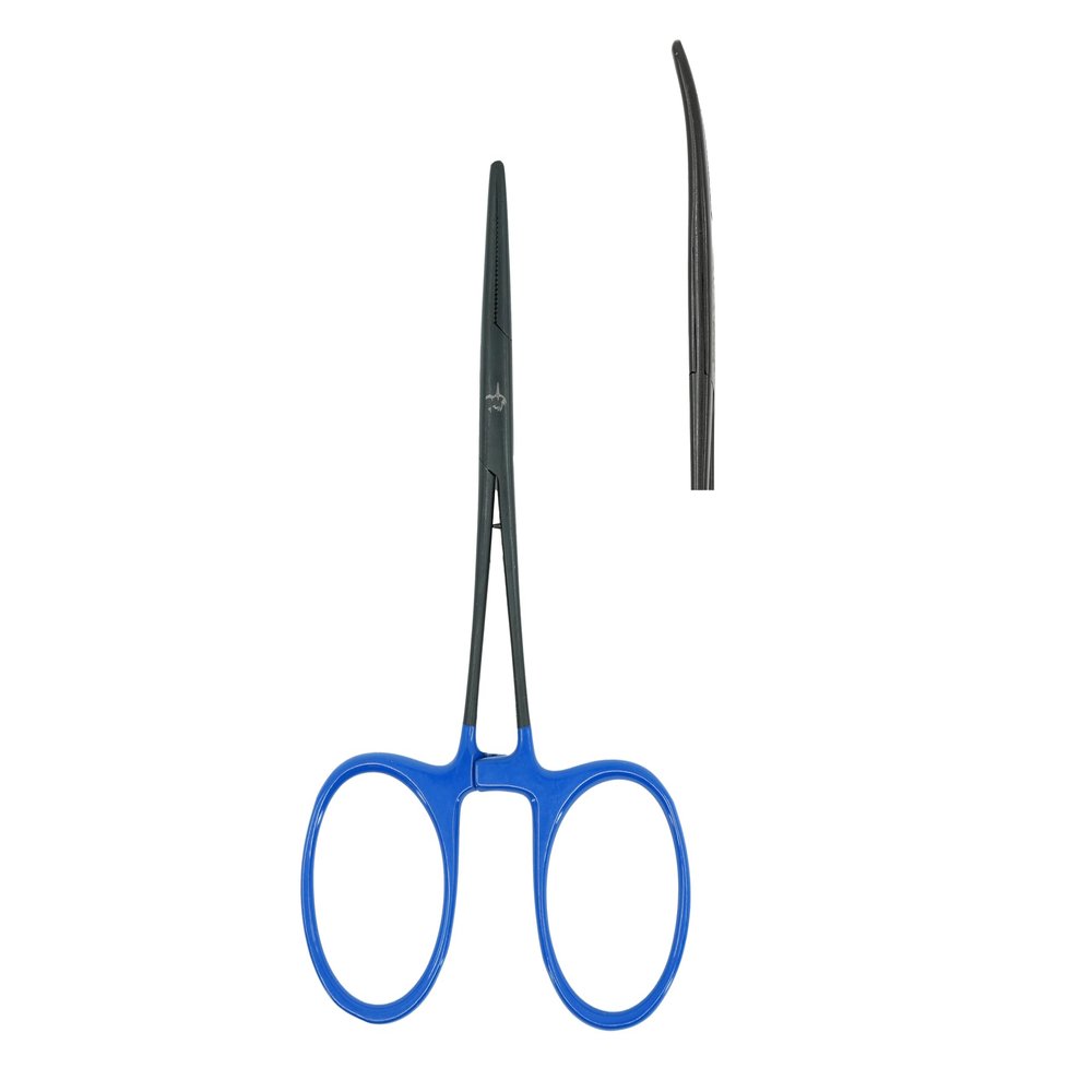 Kingfisher Fishing Accessory Fly Fishing Fat Finger Clamp Forcep Hemostat, Curved
