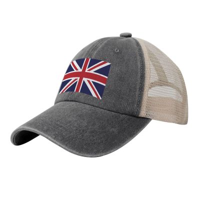 ASYG UK Flag Hats Women Men Mesh Hat Adjustable Trucker Hat Flag Baseball Cap for Women Men
