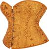 ADELCE Plus Size Corsets for Women Sexy Brocade Lace up Overbust Corset Waist Cincher Shapewear Bustier Top Gold XL view 3