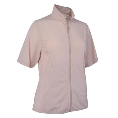 Monterey Club Women's UPF Short Sleeve Wind Jacket #2760 (Khaki, Medium)
