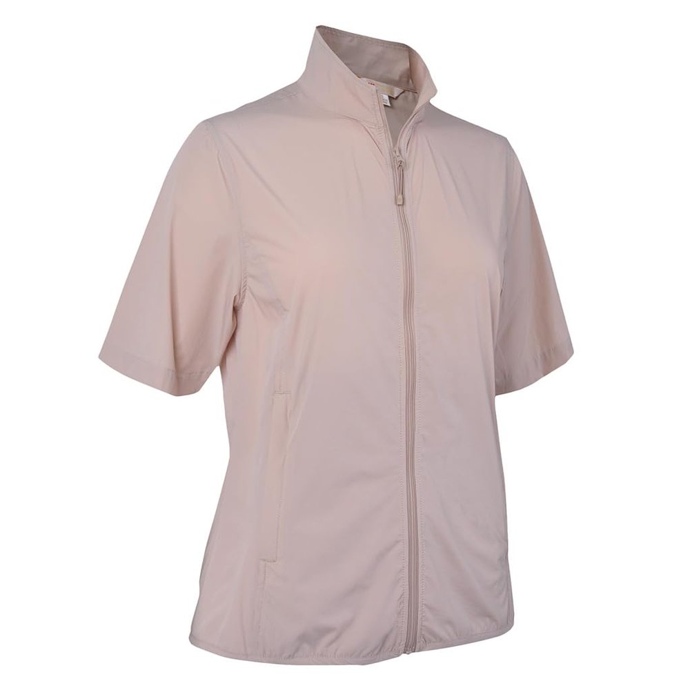 Monterey Club Women's UPF Short Sleeve Wind Jacket #2760 (Khaki, Medium)