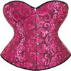 ADELCE Plus Size Corsets for Women Sexy Brocade Lace up Overbust Corset Waist Cincher Shapewear Bustier Top Black Rose 5XL view 1