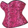 ADELCE Plus Size Corsets for Women Sexy Brocade Lace up Overbust Corset Waist Cincher Shapewear Bustier Top Black Rose 5XL view 3