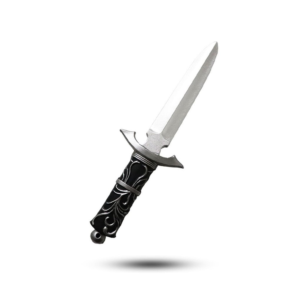 JLEivvi 1 PCS Rubber Martial Art Training Knife Professional Foam Training Weapon Non Sharp Prop Knife for Martial Arts Practice,Costume Party Props(12 inches)