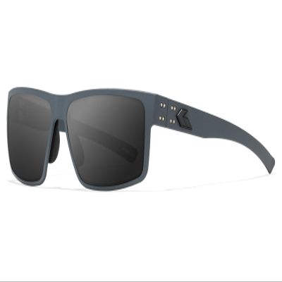 Gatorz Rig Non-Polarized Hand Crafted Aluminum Sunglasses - Made in the USA (Slate with Black Logo/Smoke Non-Polarized) - GZ-14-100