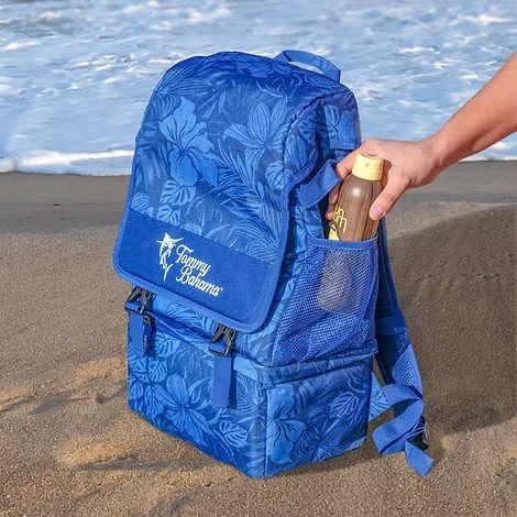 T0MMY Bahama Backpack Cooler 2024 (Blue Floral)