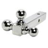 Extreme Max 5001.6532 Solid Shank Tri-Ball Hitch with 1-7/8", 2" & 2-5/16" Balls - Chrome view 2