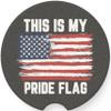 Coasters for Car and Truck Cup Holders 2 Pack Absorbant Soapstone Drink Coasters for Vehicle Cupholders for Men Women (This Is My Pride Flag) view 1