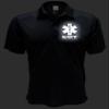 EMT Polo in Black with White/Reflective Design, Performance Polo w/Moisture Wicking Technology view 3