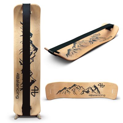 4Balancing Balance Trainer for Adults - Slackboard Standing Desk Balance Board and Home Workout Equipment, Balancing Trainer for Yoga, Strength, Coordination, Concentration - Mountains