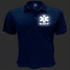 EMT Polo in Royal with White/Reflective Design, Performance Polo w/Moisture Wicking Technology view 3