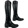 AK Side Zip Full Grain Equestrian Leather Horse Riding Half Chaps Real Elastic for Snug Fit AKRS-1977 (Black, XL) view 1