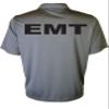 EMT Polo in Gray with Black/Reflective Design, Performance Polo w/Moisture Wicking Technology view 2