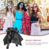 EsEico Women's PU Leather Ruffle Peplum Waist Cinch Belt, Skirt Wide, Black view 3