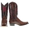Vaccari Men's David Hand-Corded Top Texas A&M Embroidery Genuine Mocha Hornback Alligator Narrow Square Toe Cowboy Boots - 9.5 EE view 2