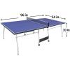 8 FT Mid-Size Table Tennis Table Foldable Portable with Net, 2 Paddles 3 Balls Heavy Duty Aluminum Frame, Easy Storage Setup, Adjustable Legs, Perfect for Game Rooms Offices view 2