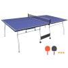 8 FT Mid-Size Table Tennis Table Foldable Portable with Net, 2 Paddles 3 Balls Heavy Duty Aluminum Frame, Easy Storage Setup, Adjustable Legs, Perfect for Game Rooms Offices view 3