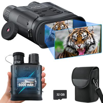 Nightiger Night Vision Binoculars High Resolution 6x5 Excellent Color Optics Built-in 6000mAh Rechargeable Batteries FHD Night Vision Goggles with Camera Night Vision Monocular Telescope Binoculars