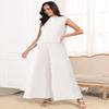 BAJAOEY Womens 2 Piece Sets Sleeveless with Wide Leg Pants Lounge Wear Outfits Pajama Sets Brown view 2