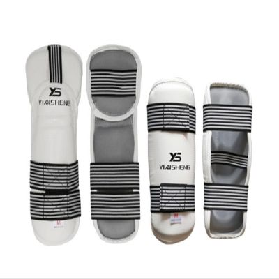 WIVKS Taekwondo Shin Protector Forearm Elbow Arm Guards, WT MMA Martial Arts Boxing Groin Protector Kickboxing Karate Sparring Muay Thi Training Match Gym for Men Women Kids (Elbow/Shin Sets,Large)