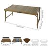  Camping Kitchen Table, Large Outdoor Camping Kitchen Station with Burner Single Portable Folding Cooking Tables Storage Organizer for Picnic BBQ Beach (L Shape Camping Kitchen with Burner) view 2