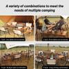  Camping Kitchen Table, Large Outdoor Camping Kitchen Station with Burner Single Portable Folding Cooking Tables Storage Organizer for Picnic BBQ Beach (L Shape Camping Kitchen with Burner) view 4
