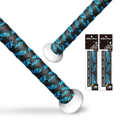 ALIEN PROS Bat Grip Tape for Baseball New 1.1 MM Precut and Pro Quality Bat Tape Wrap Your Bat for an Epic Home Run (2 Pack) Replacement for Old Baseball bat Grip (2-Pack Monster)