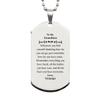 To My Grandson Silver Dog Tag, Whenever you find yourself doubting, Inspirational Grandson Birthday Motivational Gifts From Gramps view 1