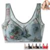 Ice Silk Lace Cooling Comfort Bra, Seamless Wireless Push up Bras for Older Women, Everyday Bras Blue view 1