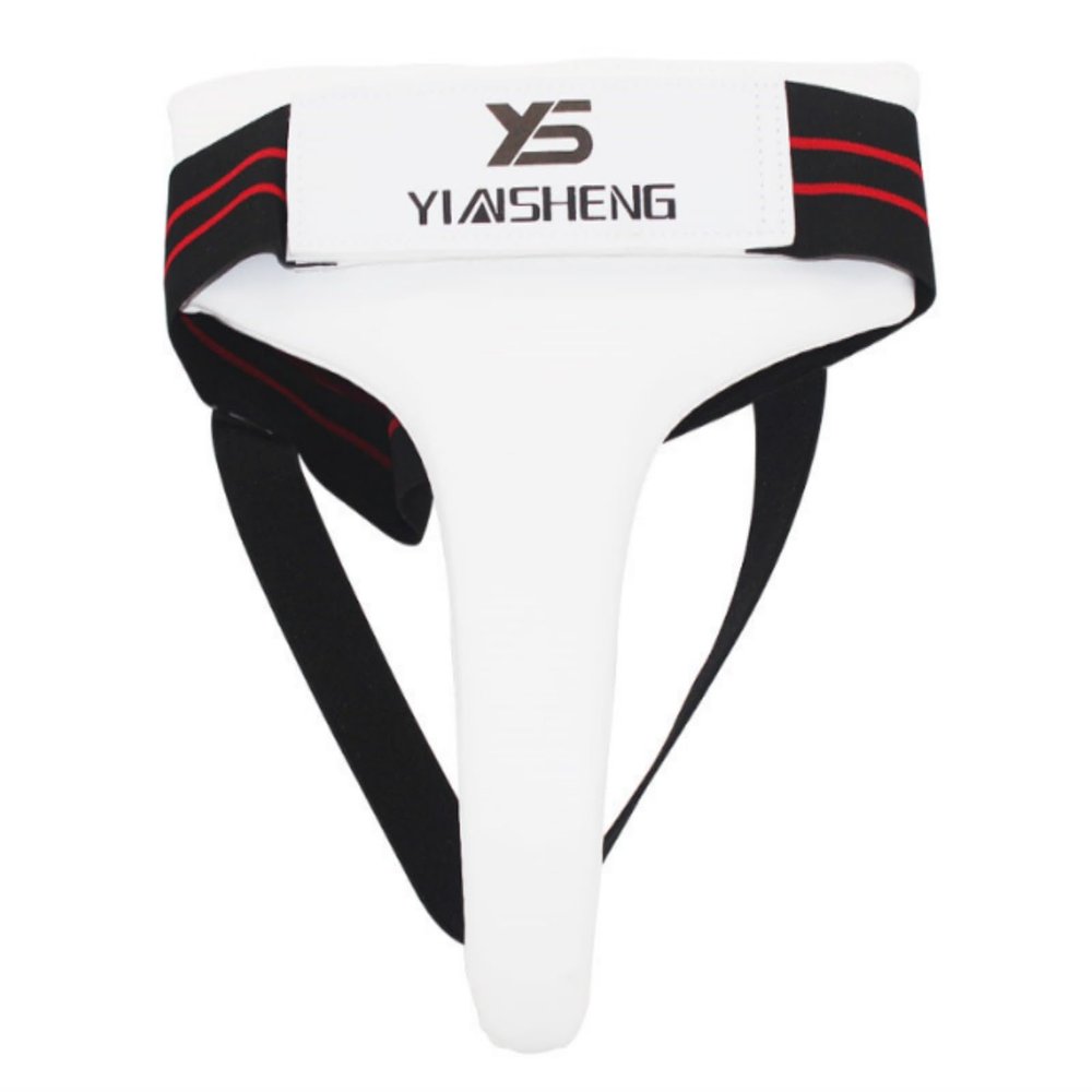 WIVKS Taekwondo Groin Protector for Men Women, Sports Boxing MMA Karate Muay Thai Groin Guards Protection Athletic Wrestling Sparring Martial Arts Jockstrap (White Women,Medium)